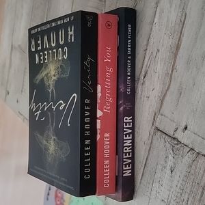 Colleen Hoover Books, Verity, Regretting you and Never Never